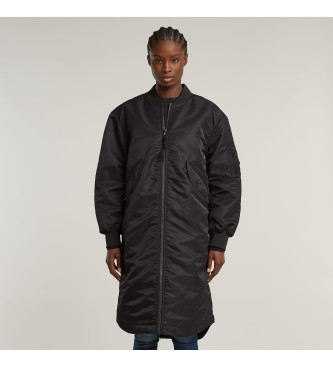 G-Star para mujer. D26492-C143-6484 Cazadora Bomber Long Deconstructed negro (XL), Casual, Poliamida, Sostenible