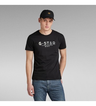 G-Star - pour homme. t-shirt ? logo multiple noir