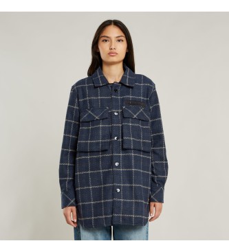 Sobrecamisa Regular Boyfriend azul (M), Casual, Poliéster Reciclado, Sostenible