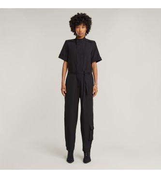Shortsleeve workwear jumpsuit negro (XXS), Casual, Poliéster, Manga corta