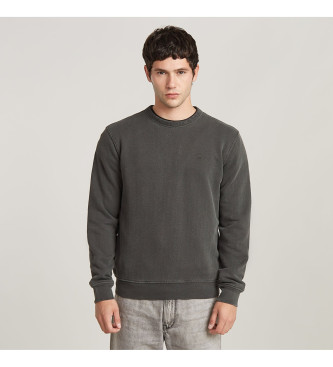 G-Star för män. D25891-D688-B564 Overdyed sweatshirt svart (M), Casual, Lång ärm, Ekologisk bomull, Hållbar
