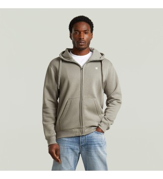 G-Star para hombre. D16122-C235-G106 Sudadera Premium Core Hooded Zip beige verdoso (L), Casual, Verde, Algodón