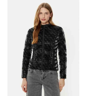 Guess para mujer. W5RL00WGV30 Abrigo New Vona Logo negro (S), Casual, Poliuretano