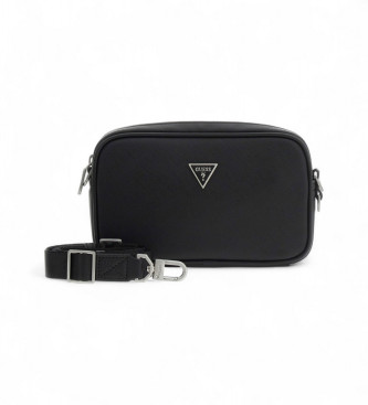 Guess para hombre. HMMISAP6150 Bandolera con logo Milano negro (OSFA), Casual, Poliuretano