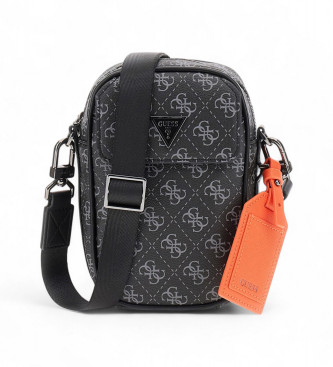 Guess para hombre. HMMILOP5425 Bandolera Mini Milano negro (OSFA), Casual, Poliuretano