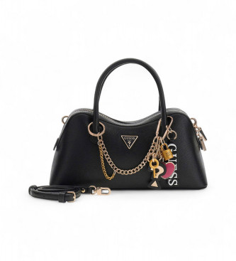 Guess para mujer. HWBG9899060 Bolso Davina Charms negro (OSFA), Casual, Poliuretano