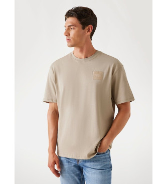 Guess para hombre. M5YI27KCCM1 Camiseta holgada beige (XL), Casual, Algodón, Manga corta