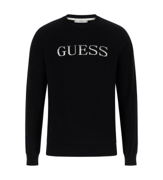 Guess para hombre. M6RR19Z4451 Camiseta Kane negro (S), Casual, Algodón, Manga larga