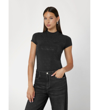 Guess para mujer. W4BI26J1314 Camiseta logotipo 4G negro (S), Casual, Algodón, Manga corta