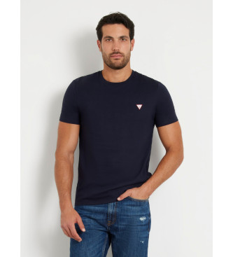 Guess para hombre. M2YI36I3Z14 Camiseta logotipo triángulo pequeño marino (XL), Casual, Algodón, Manga corta