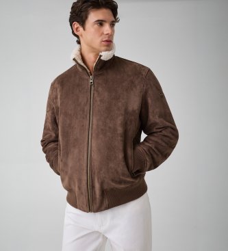Guess Herren Braun Kunstfellmantel M6bl41 K6733 Regular Fit - Bild 2