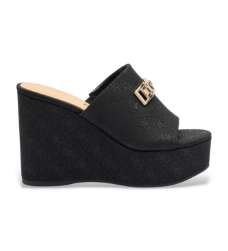 Guess para mujer. FLJEVZFAB04 Cuñas Evenza G Logo negro (36), Piel, 3 a 5cm, Ninguno, Casual