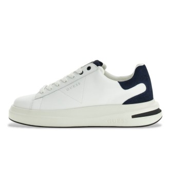 Guess para hombre. FMTLBALEL12 Zapatillas Elba blanco (42), Plano, Cordones, Casual
