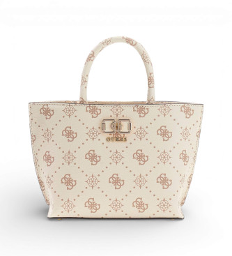 Guess para mujer. HWGP9928750 Bolso Emelie Logo Mini Tote beige (OSFA), Casual, Poliuretano