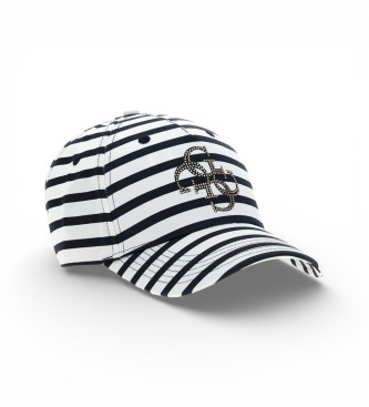 Guess para mujer. W6GZ05W2108 Gorra Cecilia Striped Marino (OSFA), Casual, Algodón