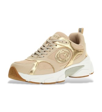 Guess para mujer. FLTIBIELE12 Zapatillas Ibitha beige (38), 3 a 5cm, Cordones, Casual