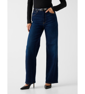 Guess para mujer. W6RA1AD6881 Jeans de pierna ancha azul (27), Casual, Algodón, Denim