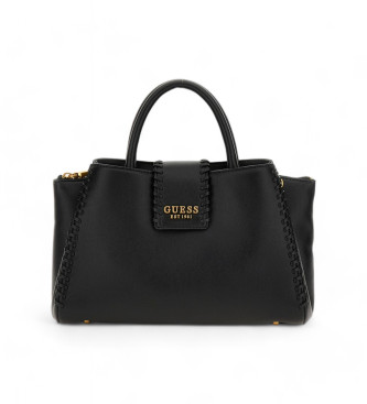 Guess para mujer. HWBA9002050 Bolso de mano libera con costuras negro (OSFA), Casual, Poliuretano, Guess outlet 2024.