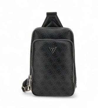 Guess para hombre. HMMILOP5226 Bandolera Milano con logotipo 4G negro (OSFA), Casual, Poliuretano