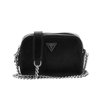 Guess para mujer. HWZG9672140 Mini bandolera Noelle saffiano negro (OSFA), Casual, Fiesta, Poliuretano