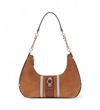 Guess para mujer. HWSB7838180 Mini bolso al hombro Erenia de piel auténtica marrón (OSFA), Casual, Poliuretano
