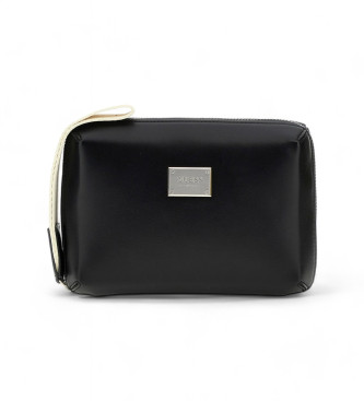 Neceser logotipo metálico negro (OSFA), Casual, Poliuretano, Guess outlet 2024.