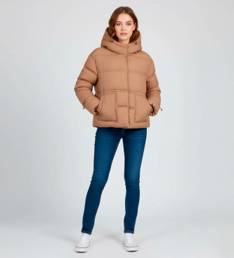 Guess para mujer. W5BL43W2902 Chaqueta Acolchada Daisy marrón (L), Casual, Poliéster