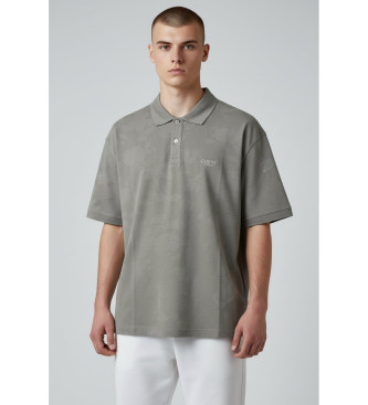 Guess para hombre. M6GP18K3086 Polo All Over Jacquaurd verde (XL), Casual, Algodón, Manga corta