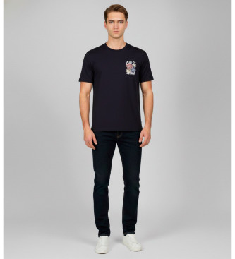 Guess Para Hombre. M5YI20K8FQ4 Camiseta Flower Azul (S), Casual, AlgodóN, Manga Corta-image