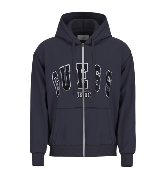 Guess para hombre. M6GQ24K3486 Sudadera Davis Ls Zip Up marino (XL), Casual, Algodón