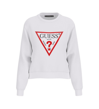 Guess para mujer. W2YQ16KBA11 Sudadera Original Fleece blanco (S), Casual, Algodón
