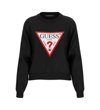 Guess para mujer. W2YQ16KBA11 Sudadera Original Fleece negro (XL), Casual, Algodón