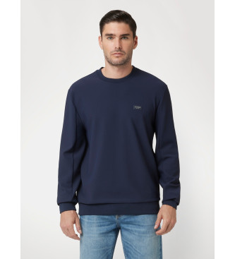 Guess para hombre. M4YQ09KCBL0 Sudadera técnica elástica marino (S), Casual, Poliamida