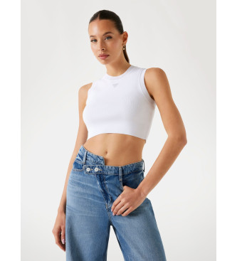 Guess para mujer. W4GZ34Z3F40 Top Alexia blanco (M), Casual, Poliamida, Sin mangas / Tirantes