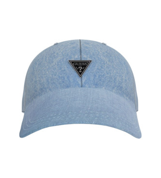 Guess para mujer. W5YZ04WHH80 Gorra de béisbol de denim con logotipo triángulo azul (OSFA)