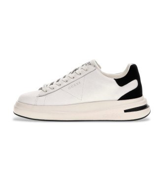 Guess para hombre. FMFLBALEA12 Zapatillas Elba blanco (45), Plano, Cordones, Casual