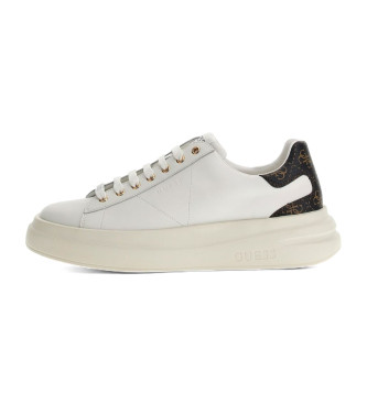 Guess para hombre. FMPVIBLEA12 Zapatillas elba logotipo 4g blanco (42), Plano, Cordones, Casual