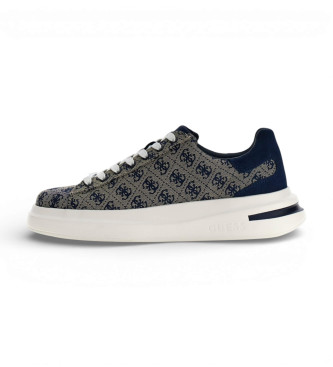 Guess para hombre. FMJEBAFAL12 Zapatillas Elba marino (42), Plano, Cordones, Casual