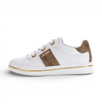 Guess para mujer. FLPSTWFAL12 Zapatillas Stew blanco (39), Plano, Cordones, Casual