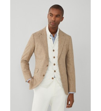 Hackett London para hombre. HM443333 Americana Mouline beige (42/32), Casual, Algodón, Clásico, Manga larga