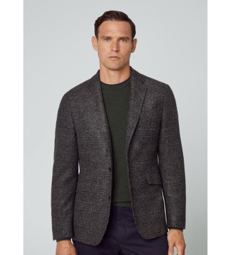 Hackett London para hombre. HM443259 Americana Cuadros marrón (40/32), Casual, Fiesta, Clásico, Acrílico, Manga larga