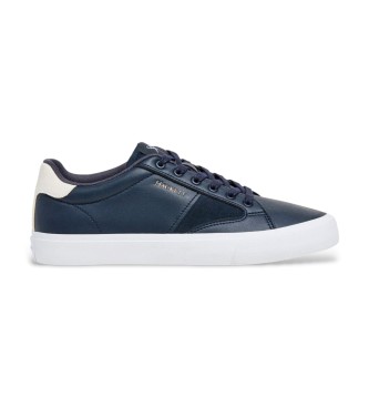 Hackett London para hombre. HMS200067 Zapatillas de Piel Blake Advance marino (45), Plano, Cordones, Casual