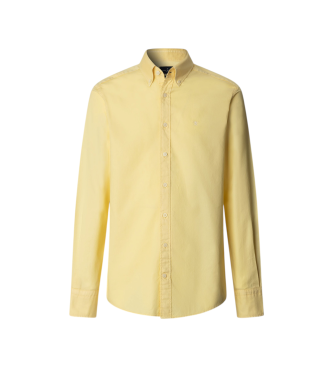 Hackett London para hombre. HM3010539 Camisa oxford fit tailored amarillo (XXL), Casual, Fiesta, Algodón, Clásico, Manga larga