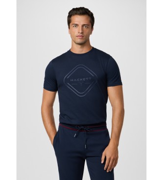 Hackett London Para Hombre. HM5000028 Camiseta Club House Marino (S), Casual, AlgodóN, Manga Corta-image