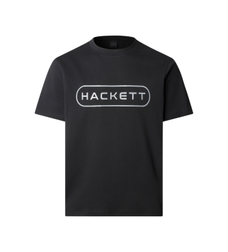 Hackett London para hombre. HM5000030 Camiseta Essential Box negro (XS), Casual, Algodón, Manga corta