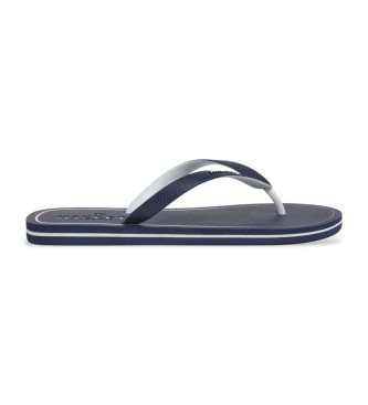 Hackett London para hombre. HMS21461 Chanclas Capri Contour marino (43), Plano, Ninguno, Beachwear