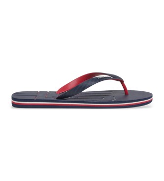 Hackett Londonvoor mannen. HMS21451 Teenslippers Capri Degree marine (46), Plat, Geen, Strandkleding, Marineblauw