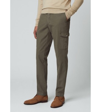 Hackett London para hombre. HM212490 Pantalón Cargo Kensington verde (34/34), Casual, Algodón
