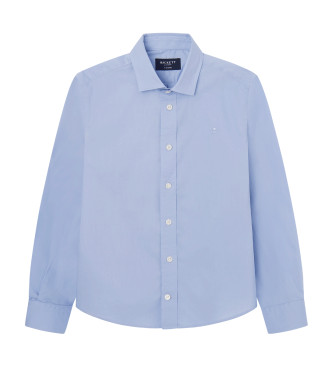 Hackett London para niño. HK301706 Camisa Ceromonial Poplin azul (13Años= 157cm), Casual, Algodón, Manga larga, moda infantil