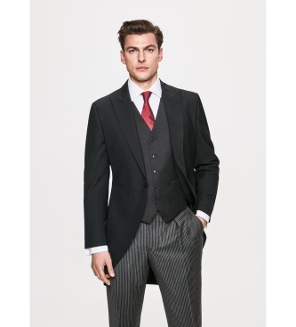 Hackett London Chaleco Lana Cierre Cinco Botones gris